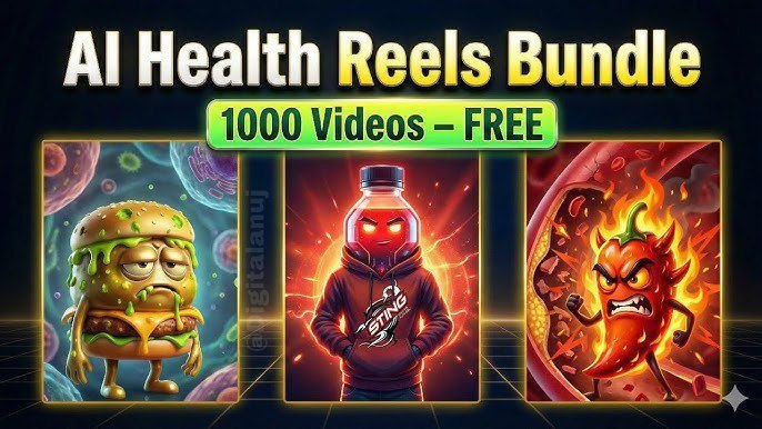 1000+ viral AI health reels bundle